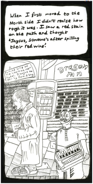 North Sider Vinyl reproduction of an ink drawing WEB