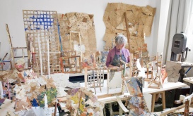 <p>Photo of Helen O'Leary in her studio by Paul Takeuchi.</p>