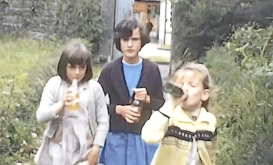 Laurie MacLeod with friends Siobhán and Gráinne in the garden of the former courthouse in 1969.