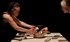 <p>Work in progress: Tara Baoth Mooney and Emilie Conway. Photo by Anna Leask.</p>