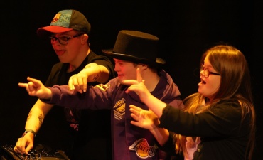 <p>Members of Bright Sparks perform at The Dock for World Down Syndrome Day 2025.</p>