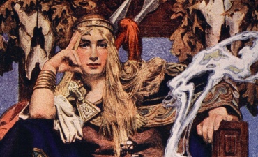 <p><i>Queen Maev</i>, J. C. Leyendecker, 1911 (Public domain)</p>