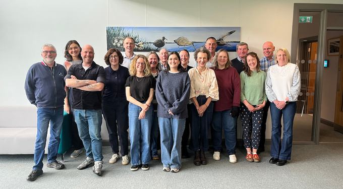 <p>Left to right: Philip Delamere (Leitrim County Council), Erika Mei Chua Holum (The Dock), Douglas Lonie (TIALT), Grace Weir, Peter Gallagher (Ulster Wildlife), Dolores Byrne, Anna McGurn, Roger Corrigan, Steph Saidha, Jane Corrigan, Christine Mackey, Gerry Bohan, Helen Sharp, Gerry McGourty (Leitrim Sustainable Agricultural Group), Joeleen Lynch (Project Manager), James Madden (Dept. of Agriculture, Food and the Marine), Valerie Irwin at Fermanagh House, Enniskillen, 2026.</p>