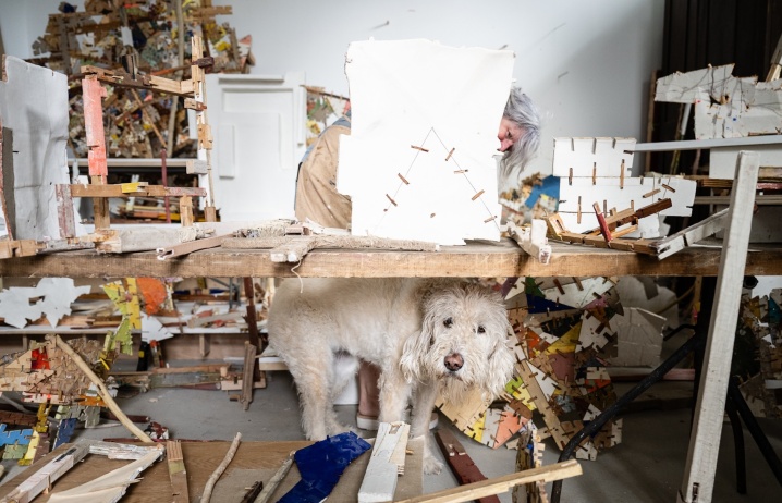 <p>Helen O'Leary in her studio. Photo by <span>Paul Takeuchi.</span></p>