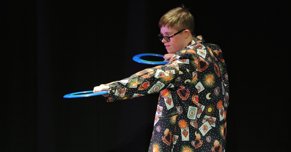 <p>Performer at World Down Syndrome Day 2025. Photo by Anna Leask.</p>