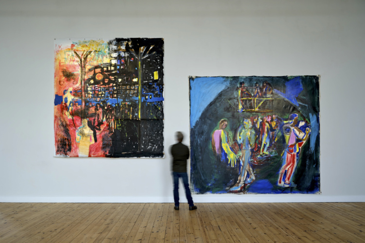 Installation view of <em>The Dancers</em> (2023) by Andy Parsons. Photo by Ros Kavanagh.