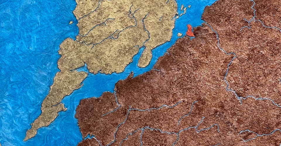 Estuary (detail) by Tracy Fry, winner of The Leitrim Design House National Award 2023.